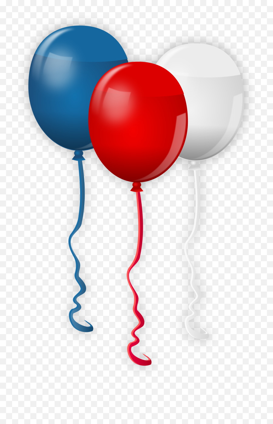 Free 4th Of July Clipart - Independence Day Graphics Balloon In White Red Blue Emoji,Balloons Clipart