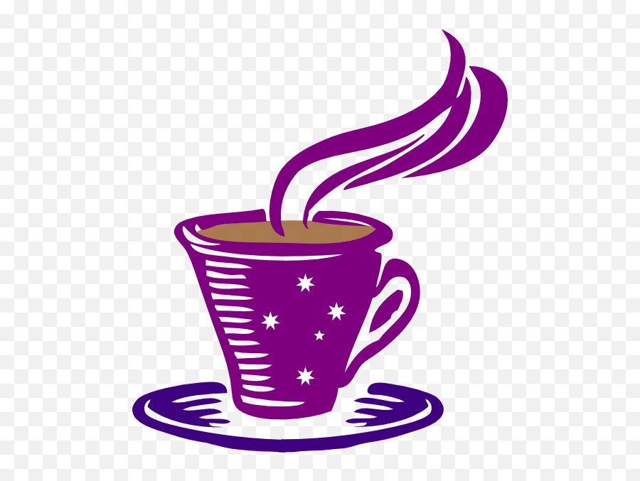 Hot Clipart Purple Coffee Cup Hot Purple Coffee Cup - Coffee Cup Clip Art Purple Emoji,Coffee Mug Clipart