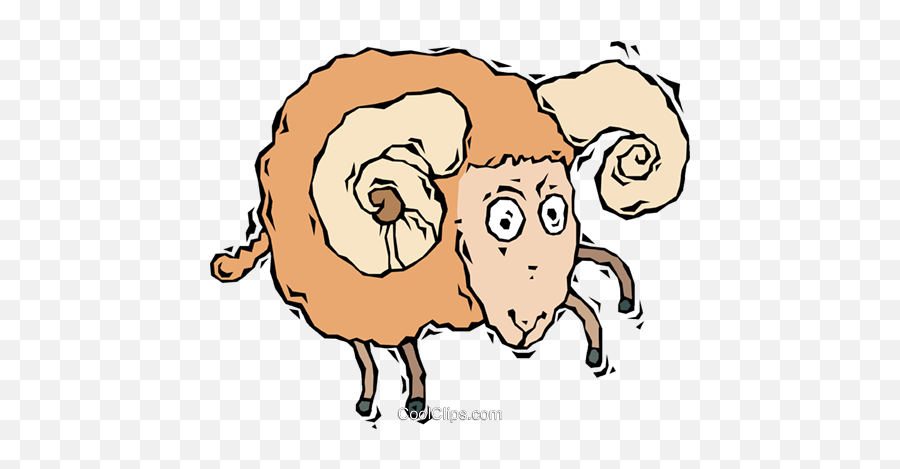 Ram Sheep Royalty Free Vector Clip Art Illustration - Png Transparent Clipart Schaf Emoji,Ram Clipart
