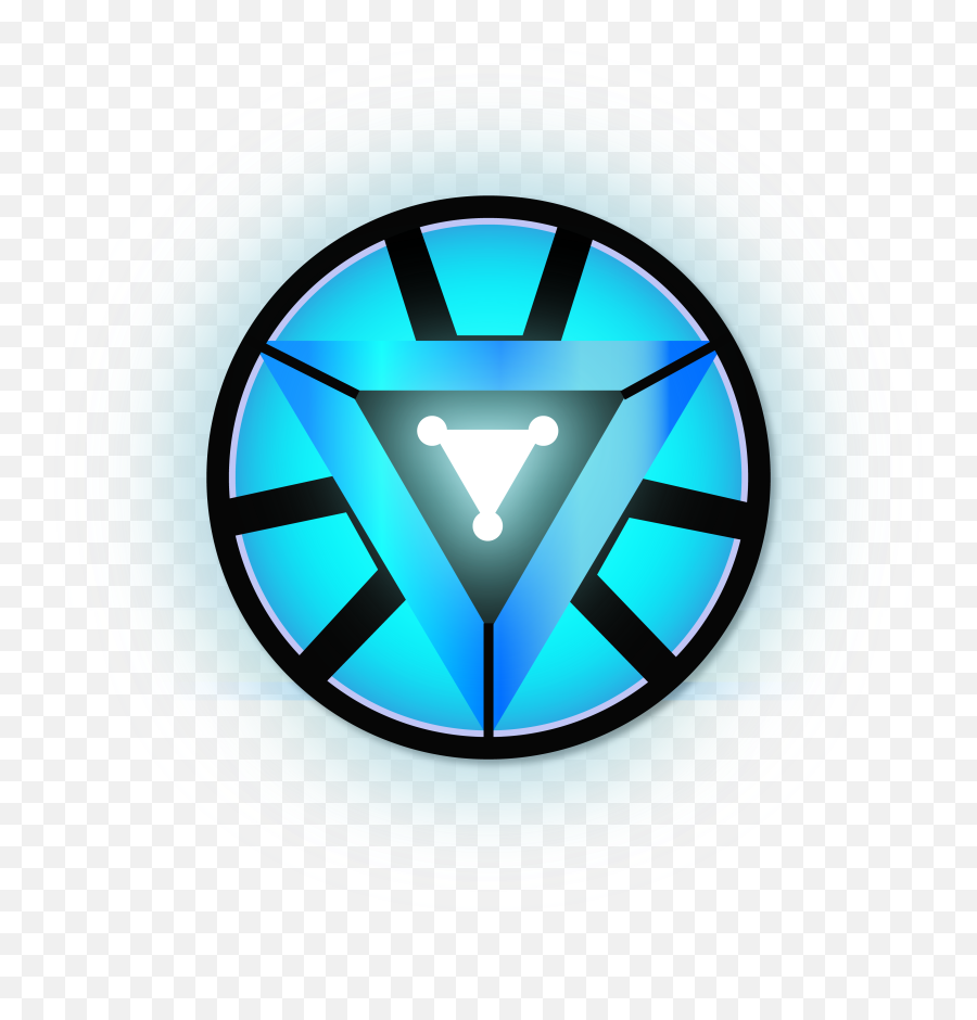 Hd Arc Reactor Png Blue Clean Illustrator Character - Iron Arc Reactor Png Emoji,Iron Man Logo