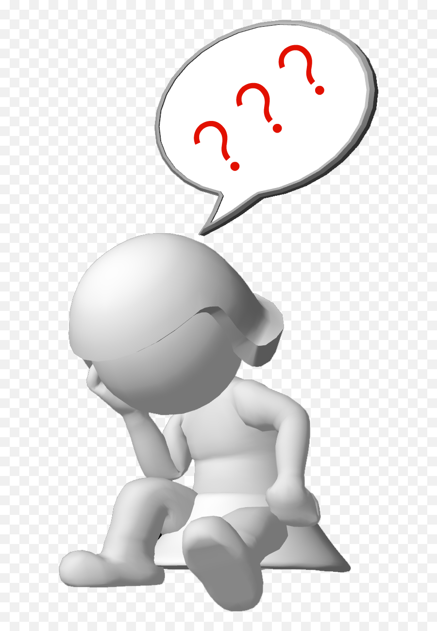 Brain Png - Question Mark Thinking Person Png Emoji,Reflection Clipart