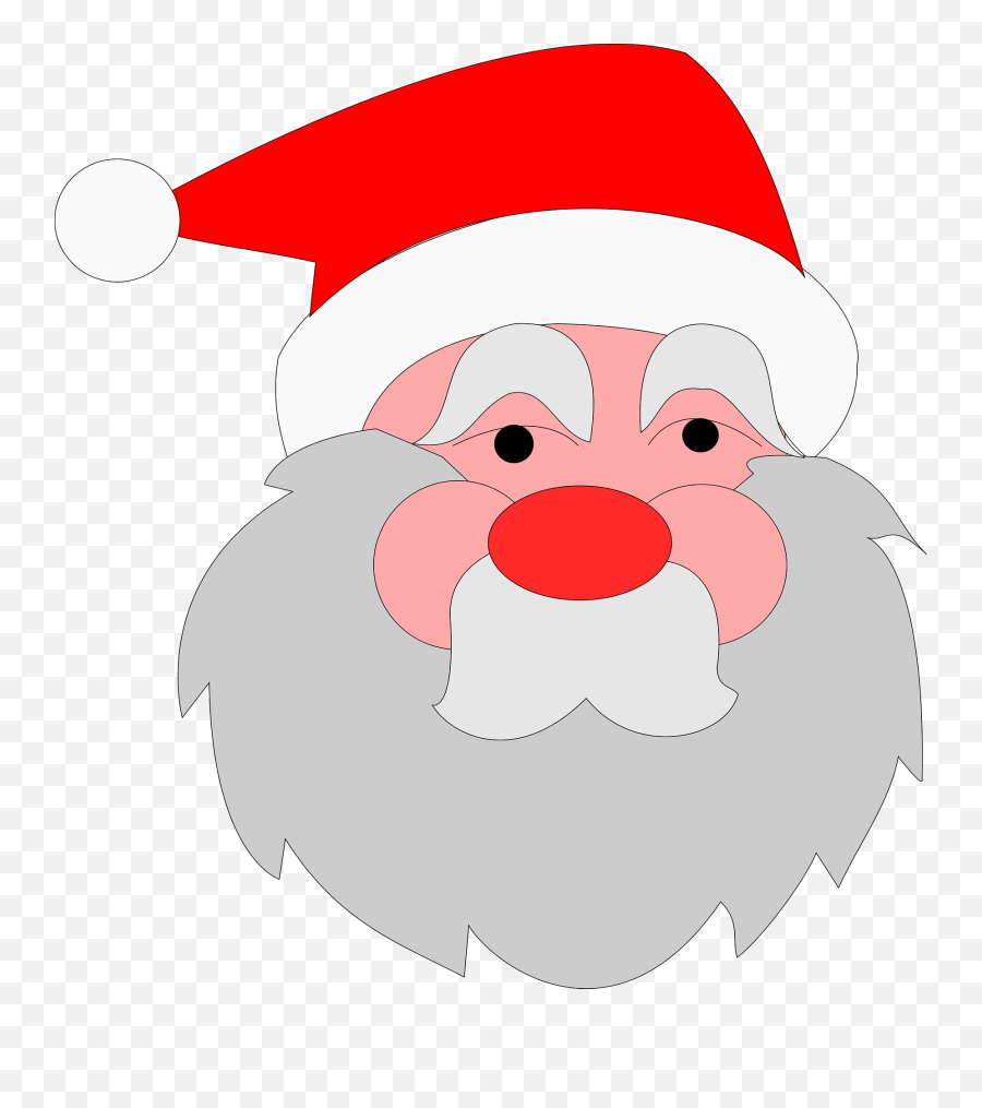 Santa Claus Face Clipart - Sinterklas Kartun Emoji,Santa Face Clipart
