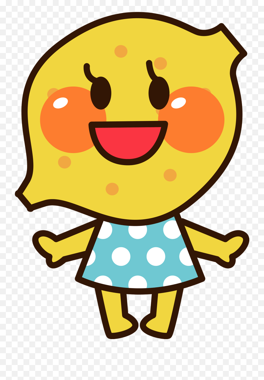 Lemon Character Clipart - Melon Pan Character Cartoon Emoji,Character Clipart