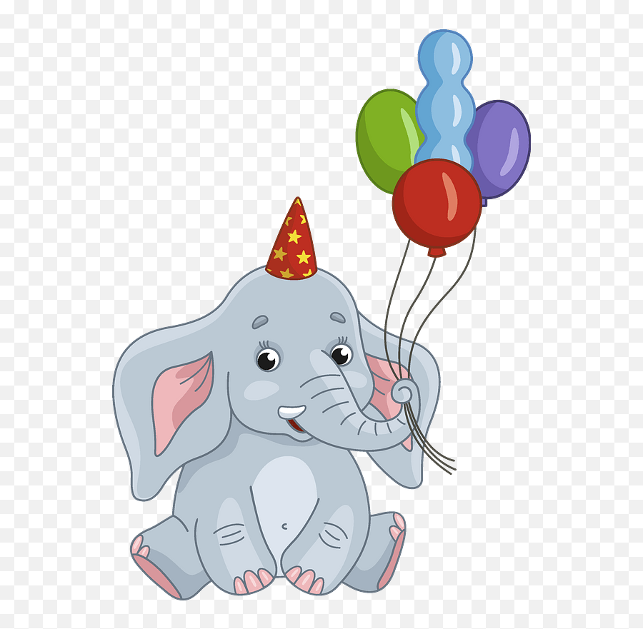 Birthday Elephant Clipart Free Download Transparent Png - Elephant Clip Art Birthday Emoji,Happy Birthday Clipart Free