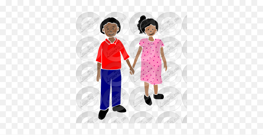 Hold Hands Stencil For Classroom - Holding Hands Emoji,People Holding Hands Clipart