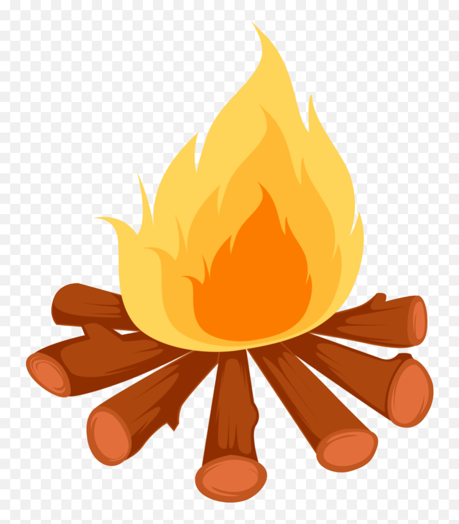 Fire Camping Vector Png Png Image With - Chemical Changes Images Hd Emoji,Campfire Clipart