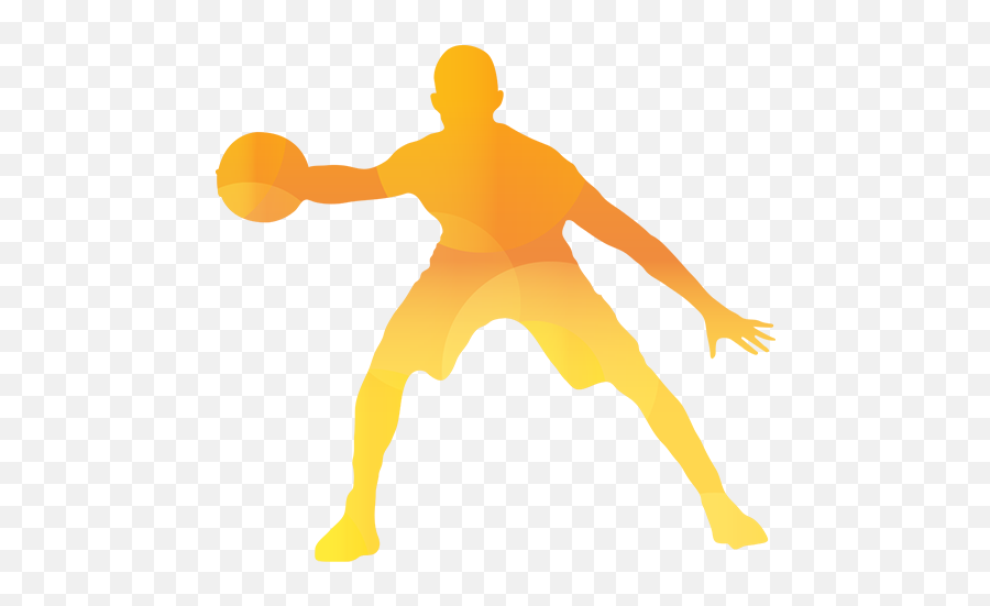 Basketball Silhouette Png Yellow - For Basketball Emoji,Basketball Silhouette Png