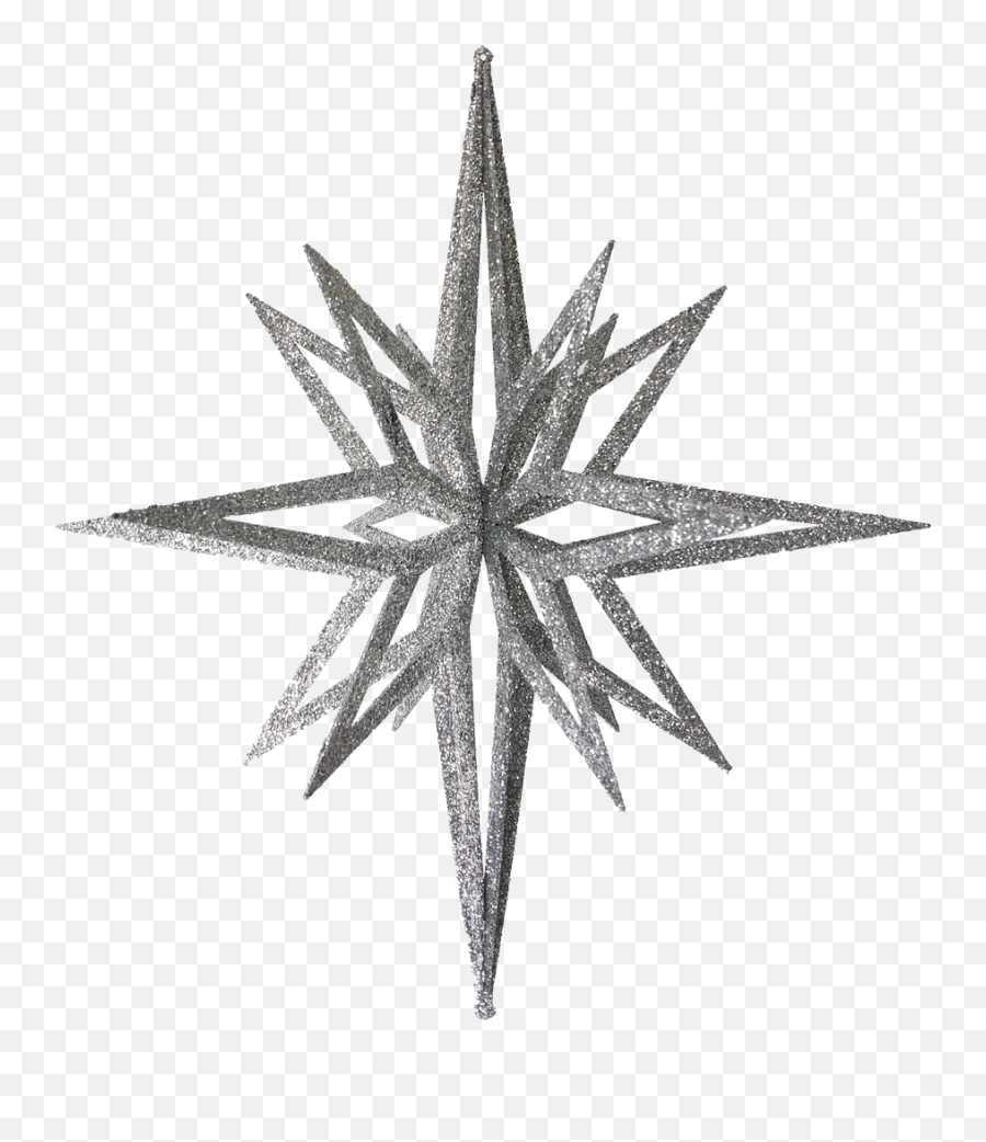 3d Silver Glitter Star Full Size Png Download Seekpng - Christmas Star Ornaments Png Emoji,Silver Glitter Png