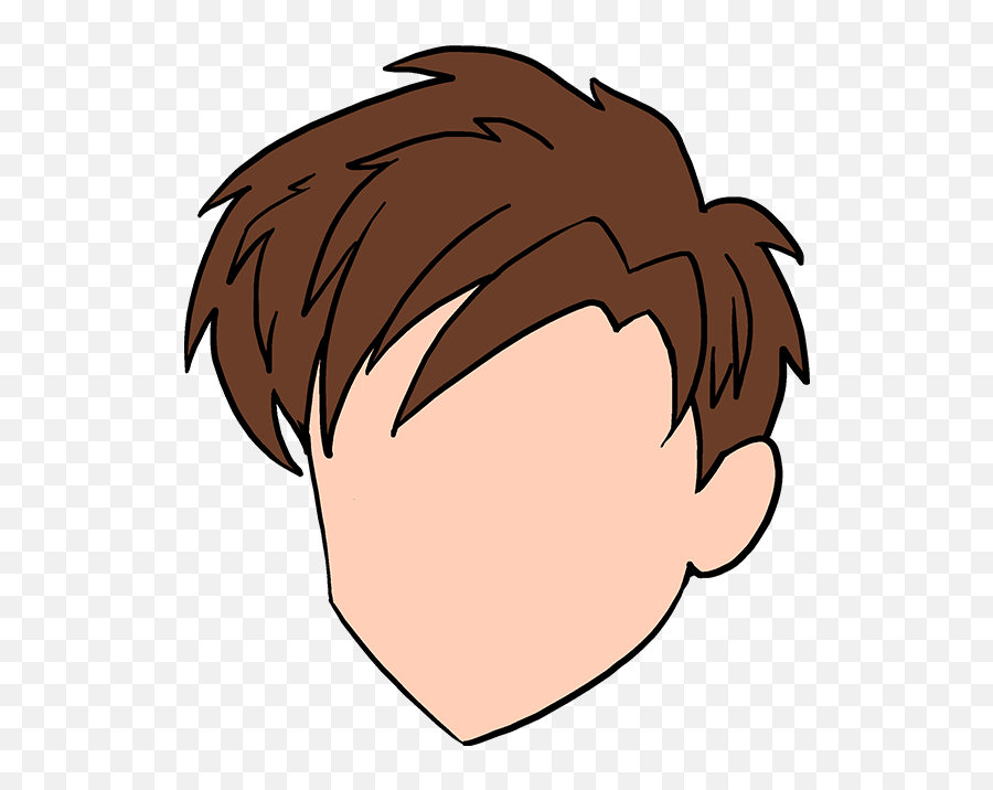 Cartoon Hair Png - How To Draw Manga Hair Brown Spiky Hair Spiky Hair Drawing Emoji,Anime Hair Transparent
