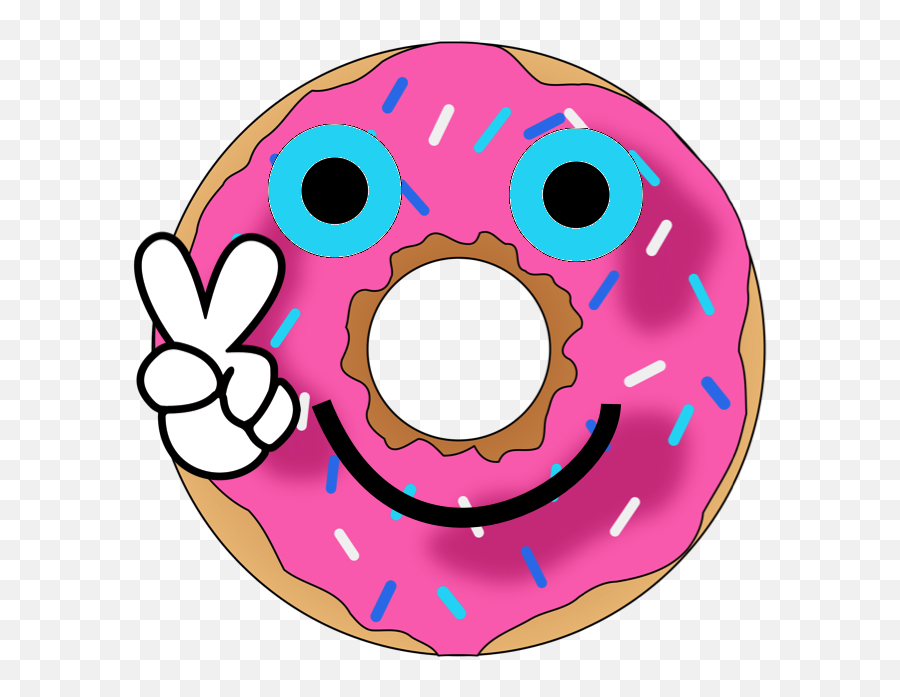 Party Clipart Donut - Transparent Smiling Donut Png Smiling Doughnut Emoji,Donut Transparent