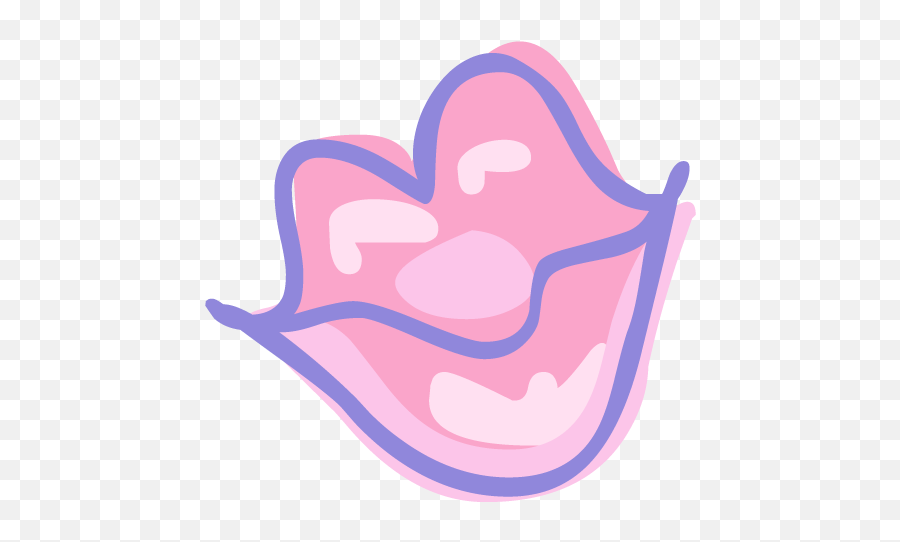 Cartoon Lips Kiss - Lips Pink Cartoon Transparent Emoji,Kiss Clipart