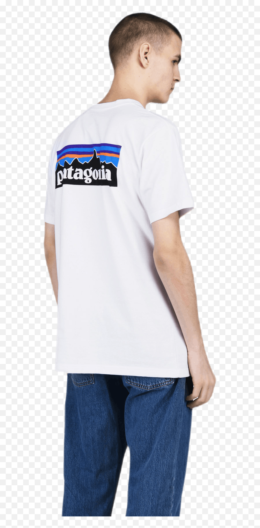 P - 6 Logo Responsibilitee White Premium Streetwear Emoji,Patagonia Logo T Shirts