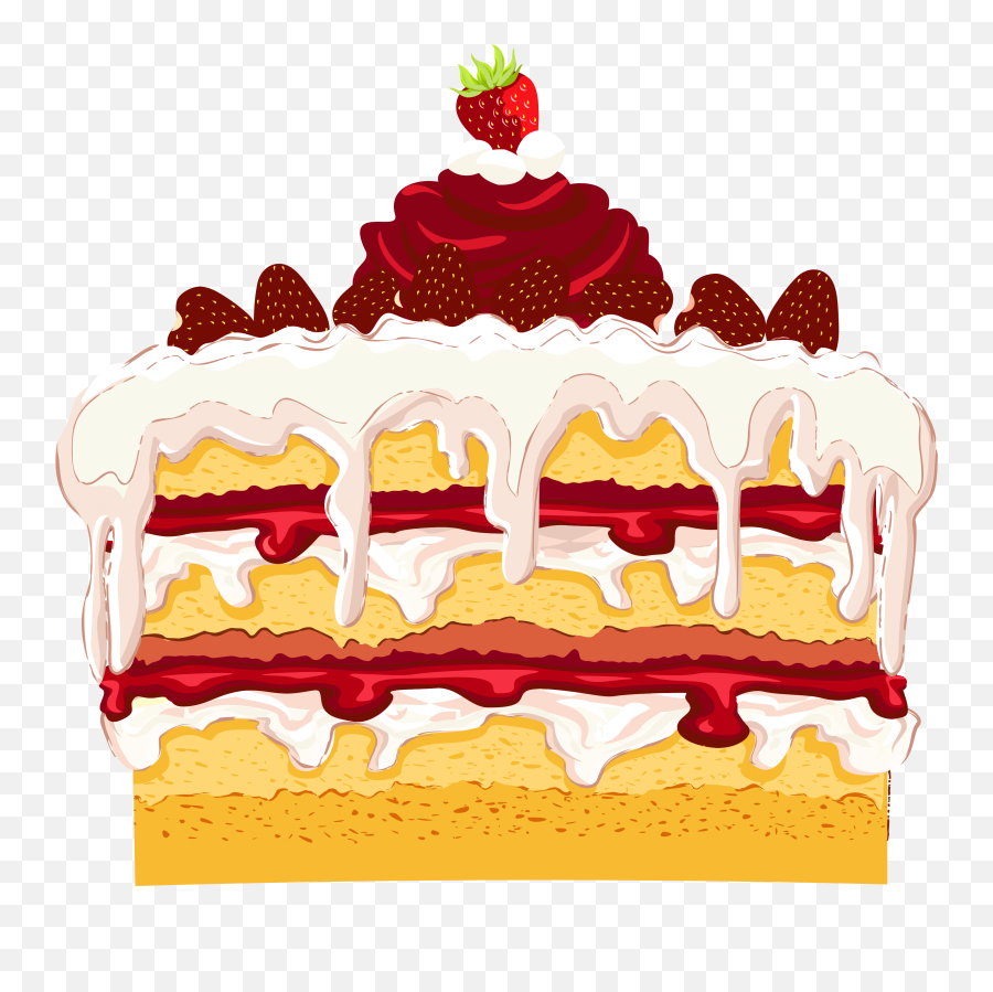 Holiday Dessert Cliparts - Clipart Fruit Birthday Cake Png Emoji,Pastry Png
