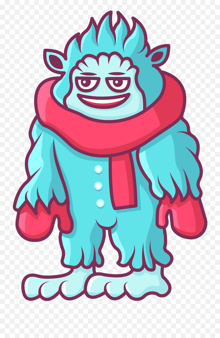 Yeti Clipart Free Download Transparent Png Creazilla - Fictional Character Emoji,Bigfoot Clipart