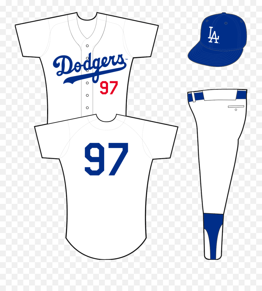 Los Angeles Dodgers Home Uniform - National League Nl Dodgers Emoji,La Dodgers Logo