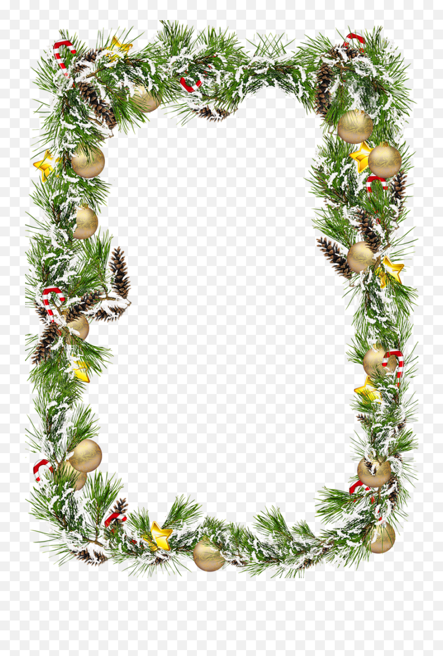 Pinecone - Christmas Frame Border Png Png Download Christmas Gold Star Families Emoji,Christmas Lights Border Png