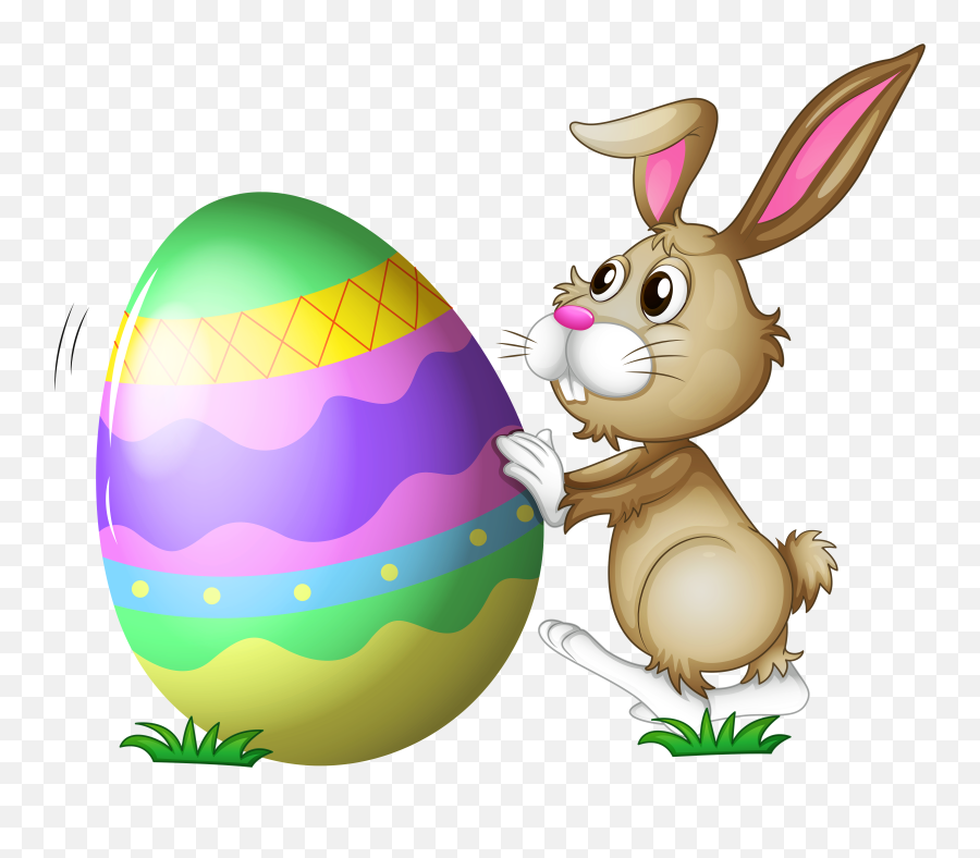 Easter Clipart Transparent Background - Oeuf De Paques Et Lapin Emoji,Easter Clipart