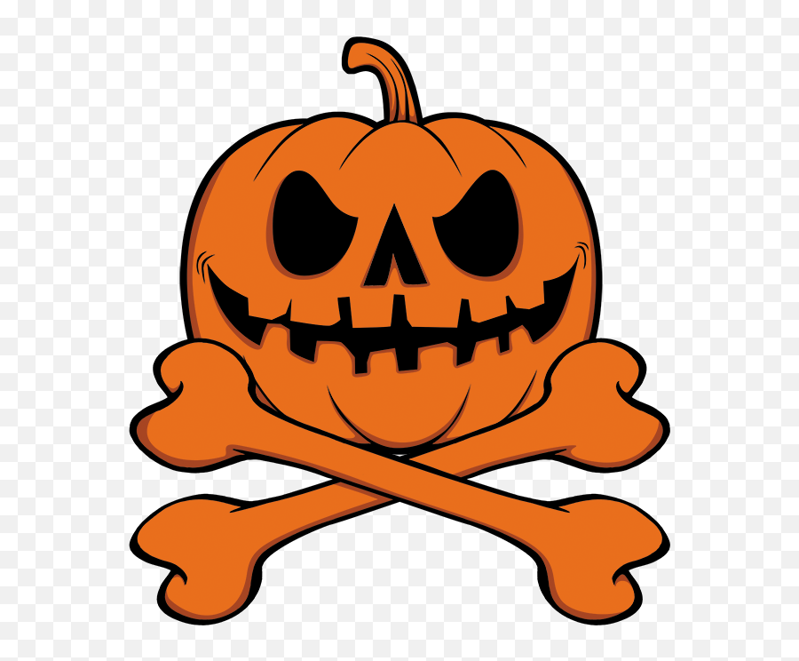 Download Pumpkin Skull And Crossbones - Jackou0027lantern Emoji,Jack O Lantern Face Clipart