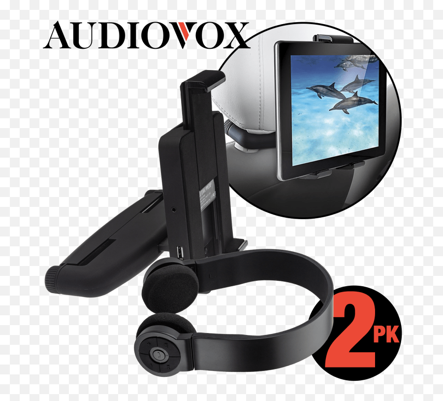 2 - Pack Of Audiovox Universal Vehicle Tablet Mounts With Emoji,Ijoy Logo Headphones Manual