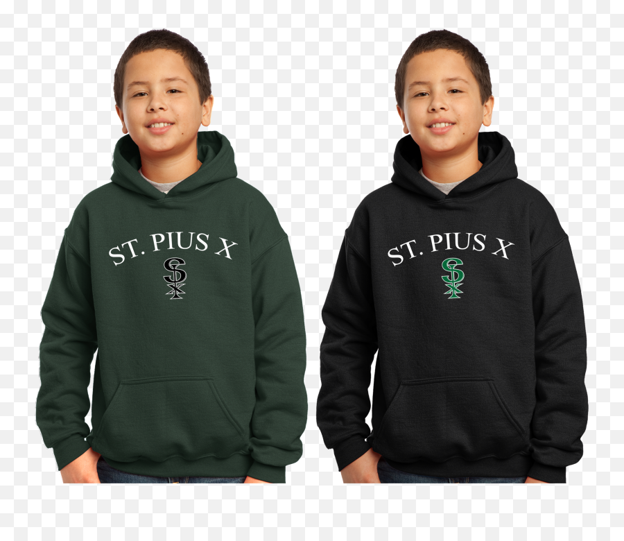Cotton Hoodie - St Pius X Logo Teamunis Emoji,Static X Logo