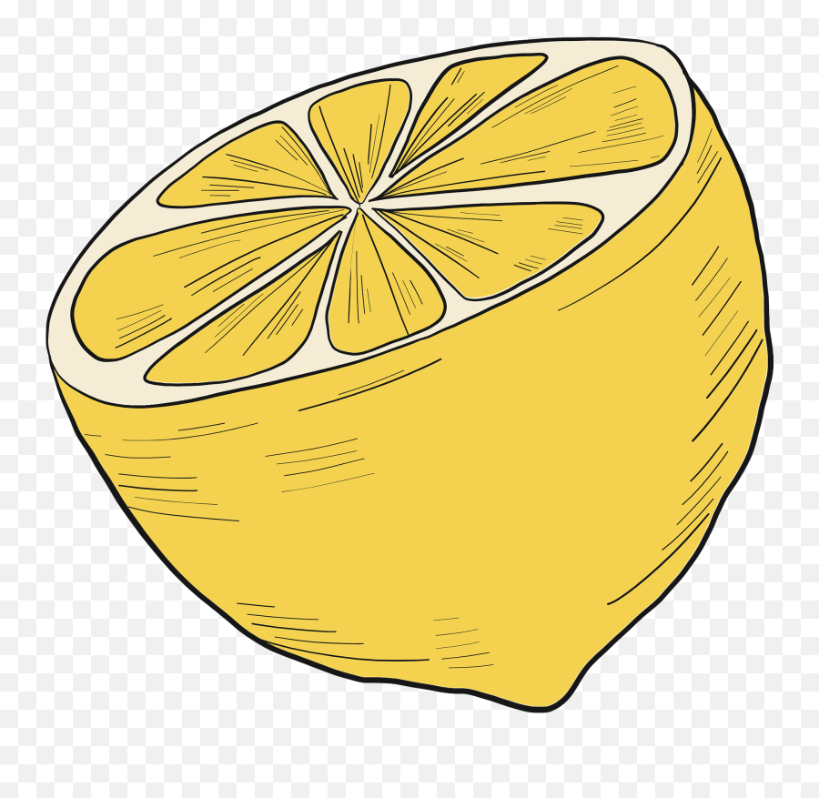 Half Lemon Clipart - Lemon Emoji,Lemon Clipart