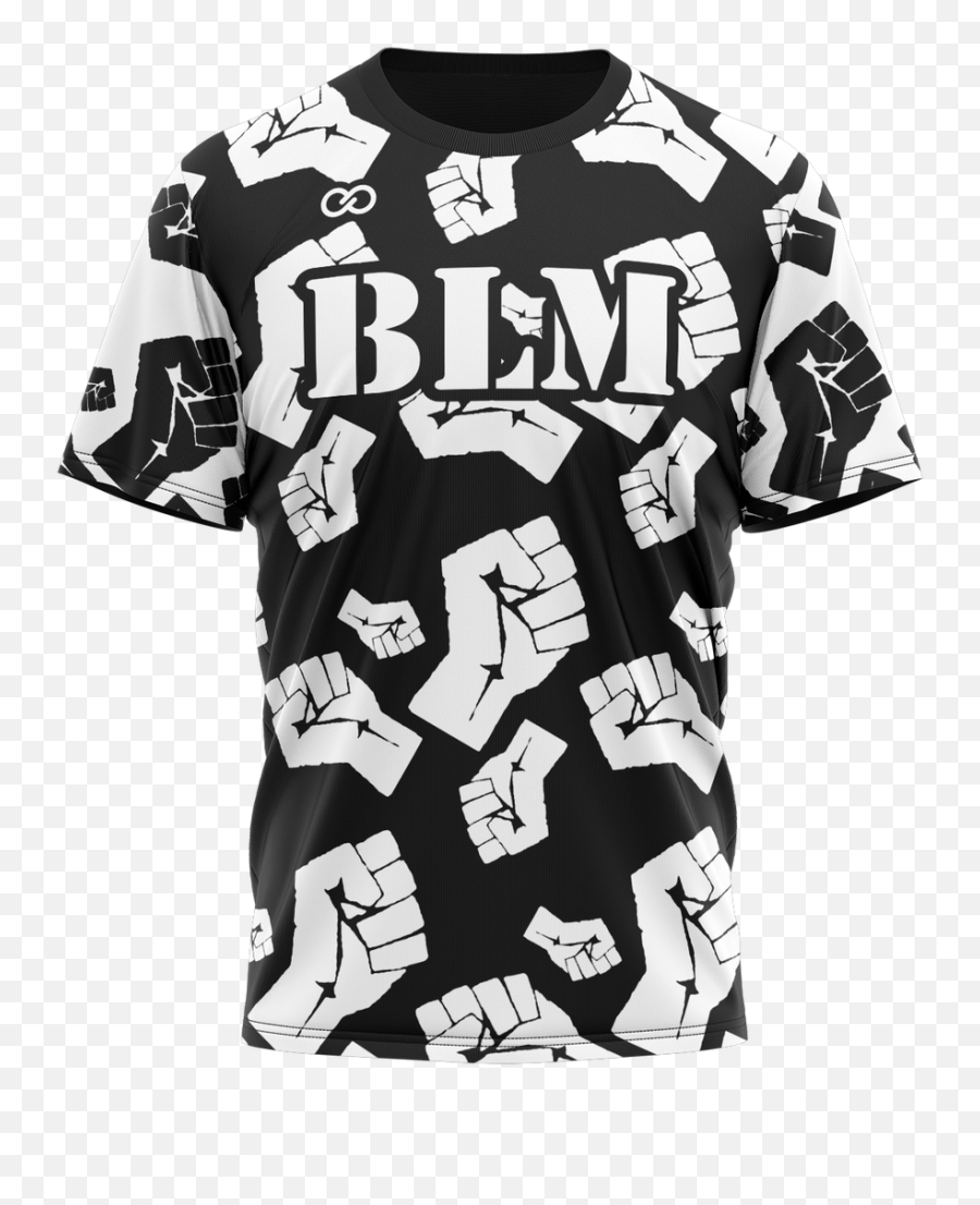 Blm With Fists - Black Tee Short Sleeve Emoji,Blm Fist Logo