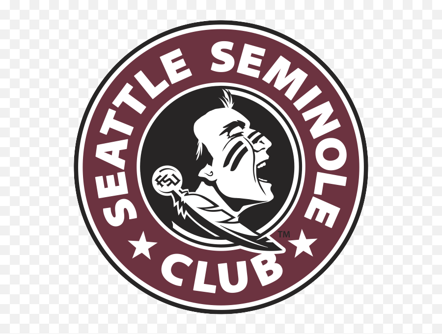 Seattle Seminole Club - Black And White Emoji,Fsu Logo