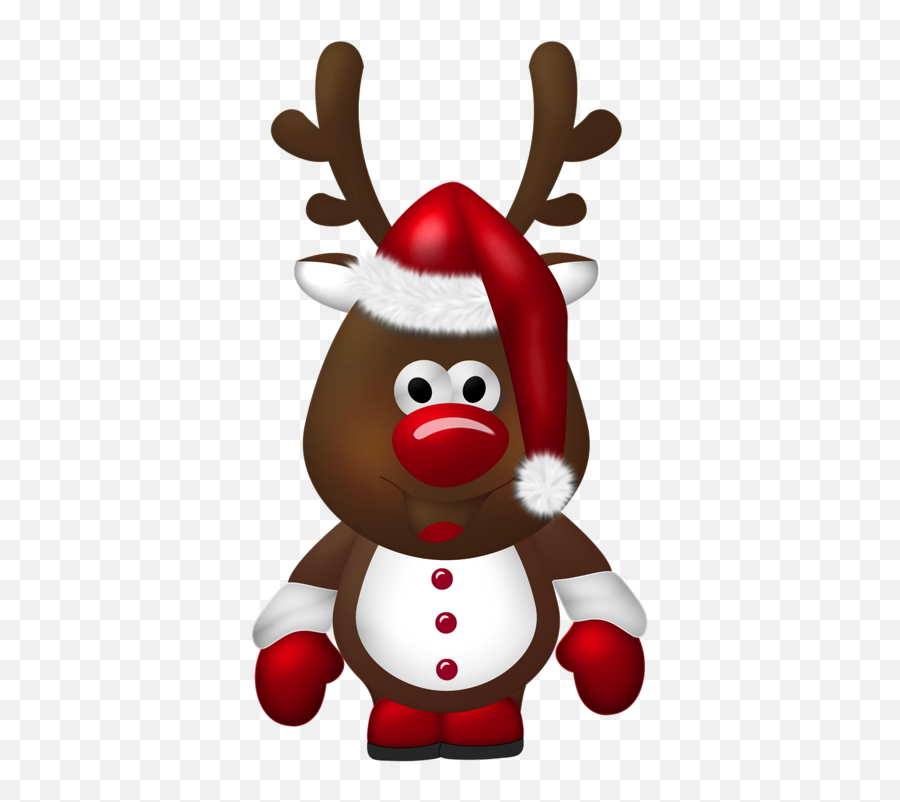 Christmas Reindeer Transparent - Cute Clipart Reindeer Christmas Emoji,Christmas Transparent Background