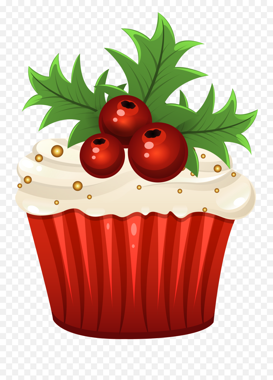 Download Christmas Png Clip Art Image - Christmas Cupcake Clipart Emoji,Baking Clipart
