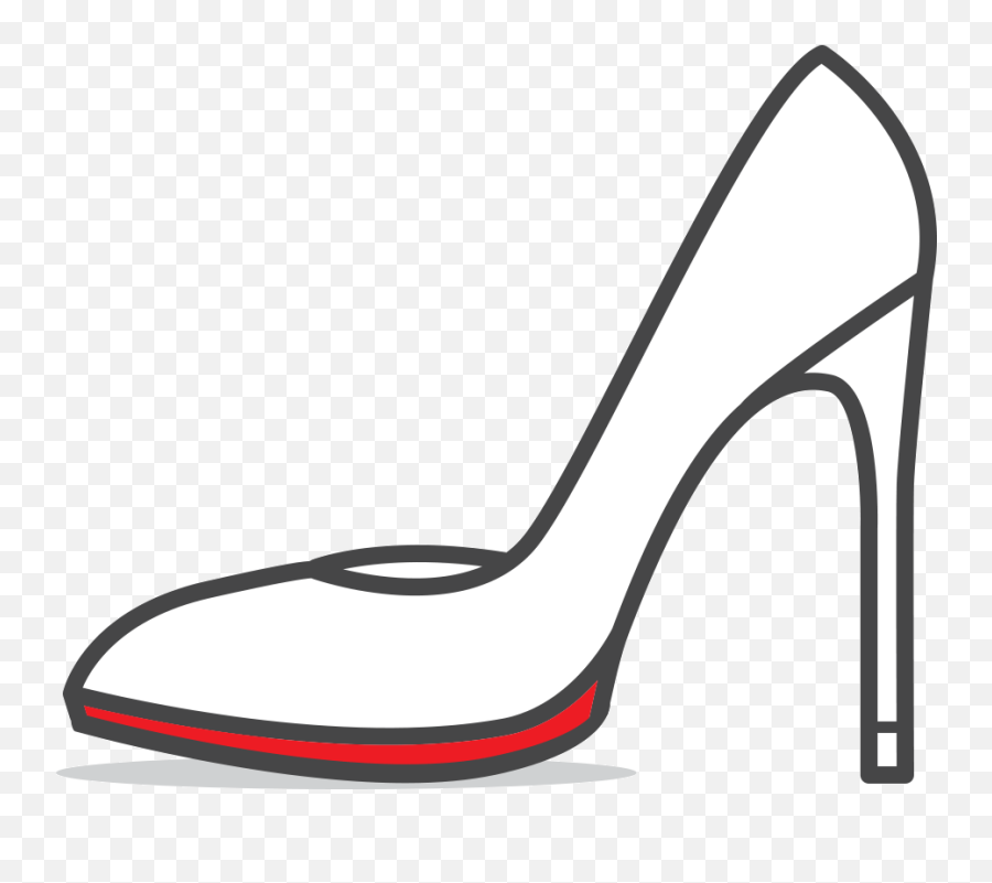 Graphic Black And White Library Clip Buckle Shoe - Shoe Red Bottom Heels Png Emoji,High Heel Shoe Clipart