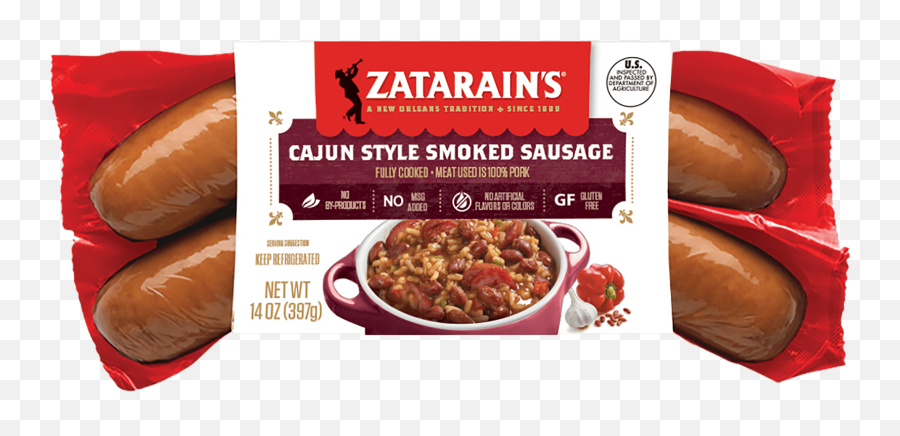 Zatarains Cajun Style Smoked Sausage - Sausage Emoji,Hot Dogs Logos