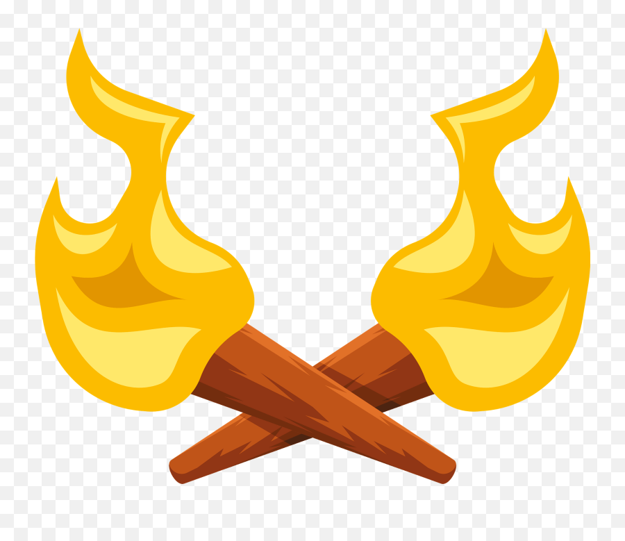 Two Torches Clipart - Horizontal Emoji,Torches Logo
