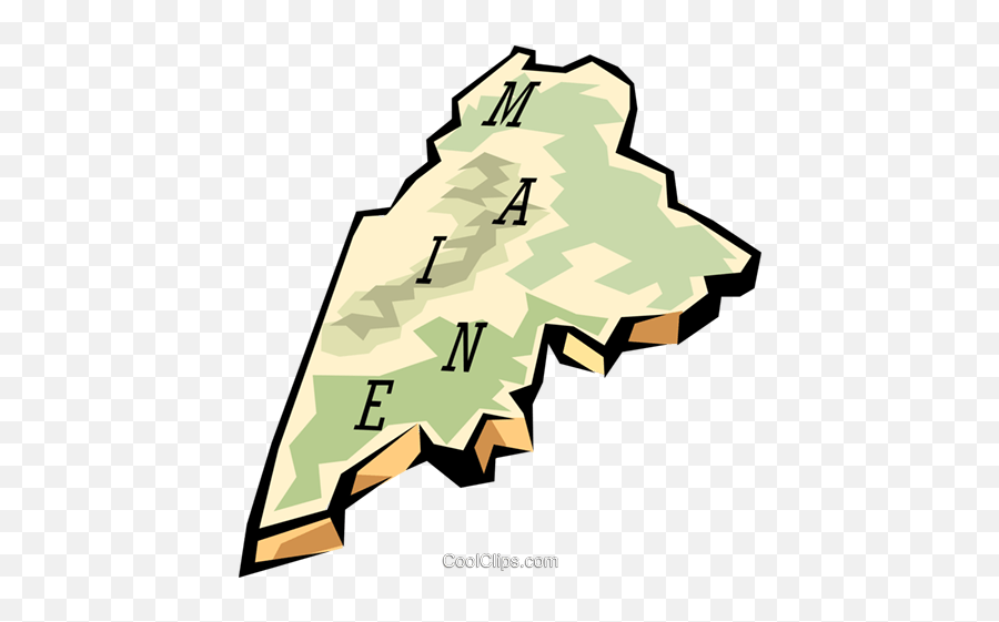 Maine State Map Royalty Free Vector Emoji,State Clipart