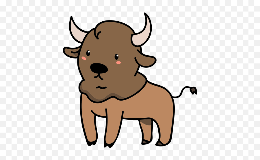 Cute Bull Standing Illustration Transparent Png U0026 Svg Vector Emoji,Bull Skull Clipart