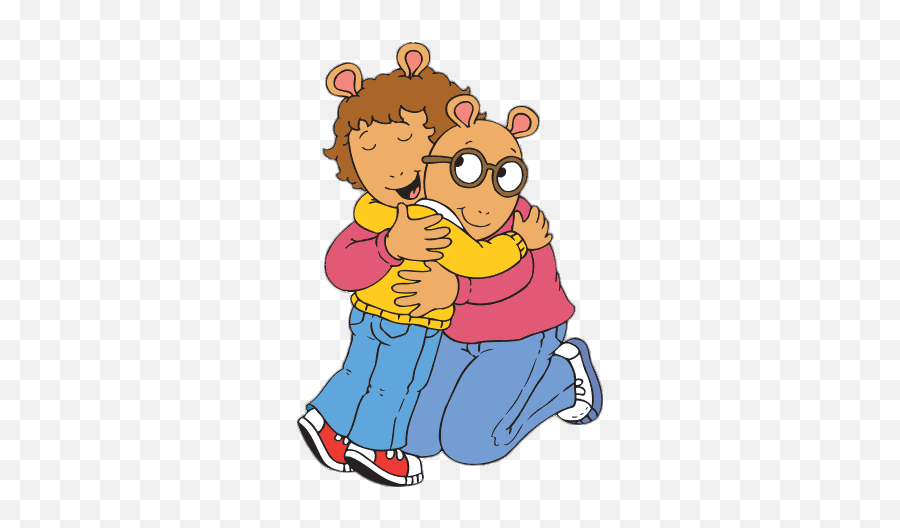 Download Arthur Read Hugging His Mum - Arthur Pbs Png Image Emoji,Kids Hugging Clipart