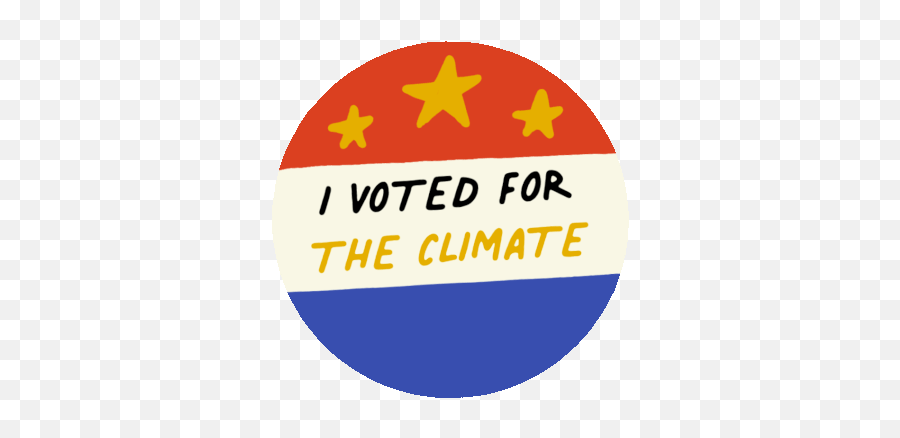 I Voted For The Climate Climate Change Sticker - I Voted For Emoji,Climate Change Logo