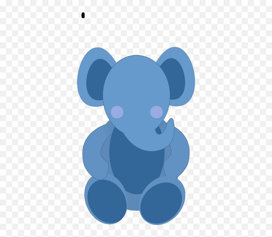 Baby Elephant Clip Art - Blue Elephant Emoji,Baby Elephant Clipart