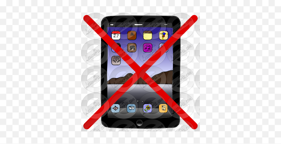 No Tablet Picture For Classroom Therapy Use - Great No Technology Applications Emoji,No Clipart