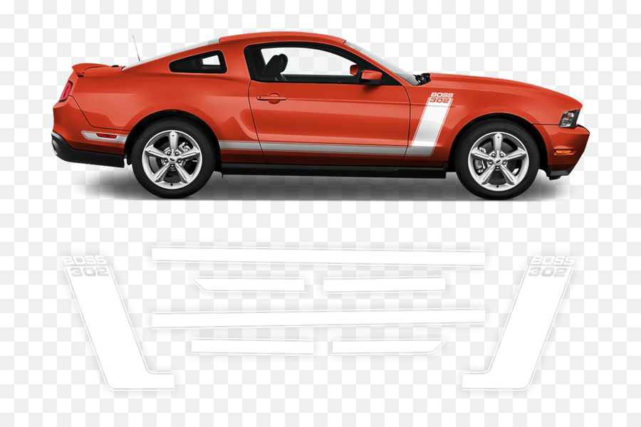Boss 302 Style Racing Stripes Set For Ford Mustang 2012 Emoji,Boss 302 Logo