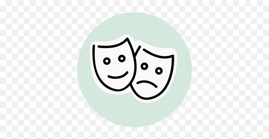 Basic Drama Masks Graphic - Clip Art Free Graphics Emoji,Dramatic Clipart