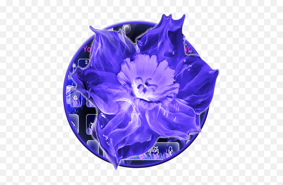 Purple Fire Flower Keyboard Theme Apk 10001001 - Download Emoji,Purple Fire Png