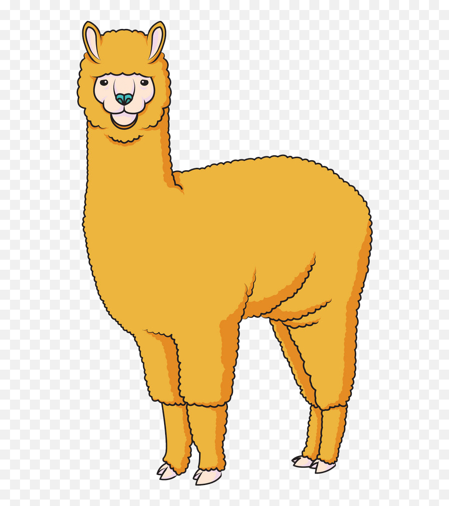 Orange Llama Png Transparent - Alpaca Vector Emoji,Llama Clipart
