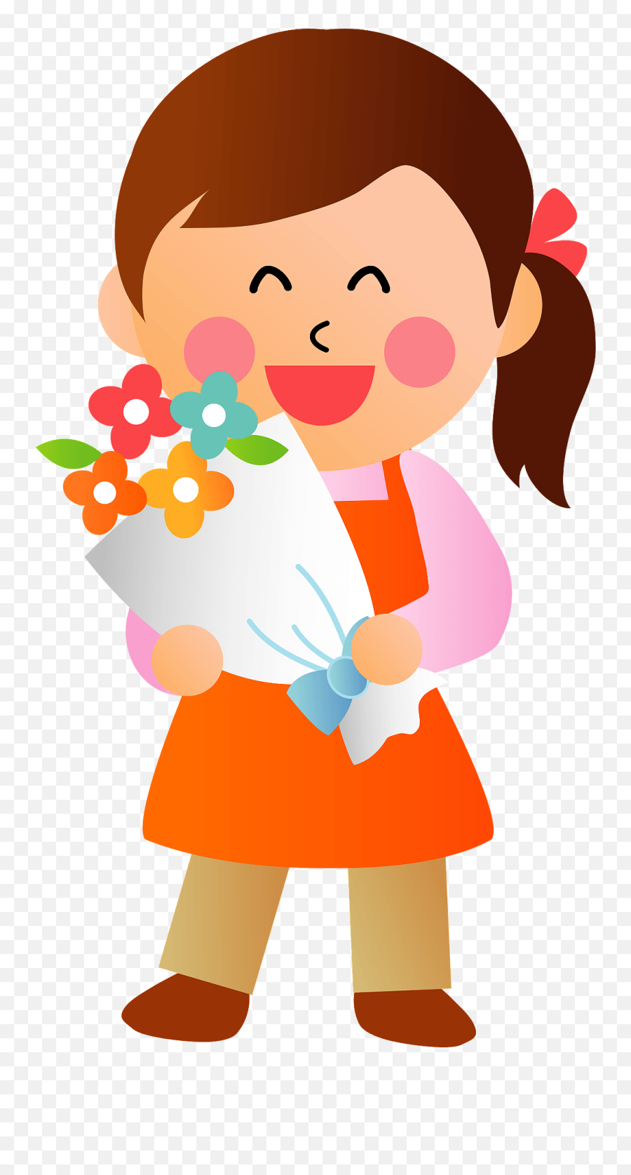 Woman In A Flower Shop Clipart Free Download Transparent - Cute Flower Shop Clipart Emoji,Shop Clipart