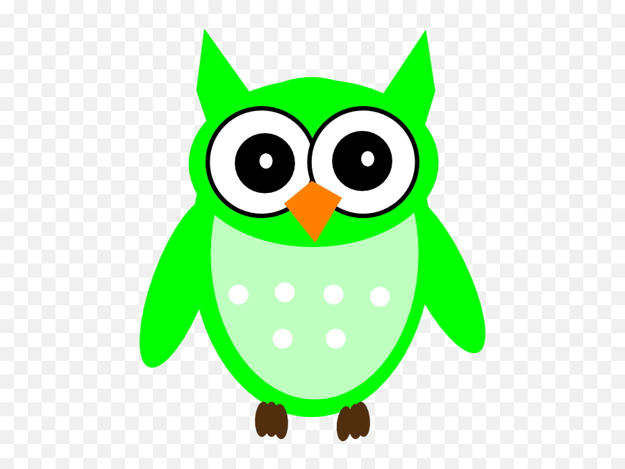 Green Owl Clip Art - Transparent Background Owl Clipart Owl Orange Clip Art Emoji,Owl Transparent Background