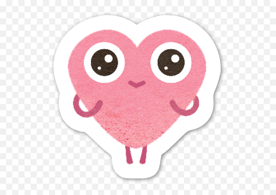 Die Cut Heart Eyes - Heart Eyes Sticker Emoji,Heart Eyes Png