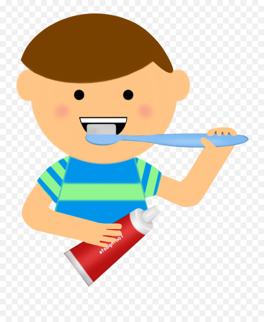Brush Teeth Clipart Dental Health - Transparent Png Brushing Teeth Cartoon Png Emoji,Teeth Clipart