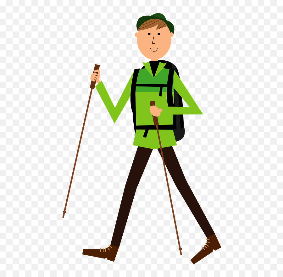 Hiking Man Clipart - Hiking Man Clipart Emoji,Hiking Clipart