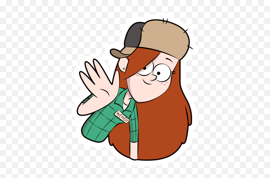 Gravity Falls Wendy Corduroy Sticker - Sticker Mania Emoji,Gravity Falls Transparent