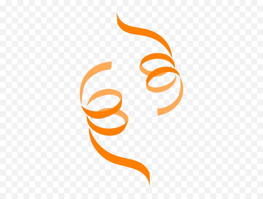 Orange Streamers Clip Art Emoji,Streamers Clipart