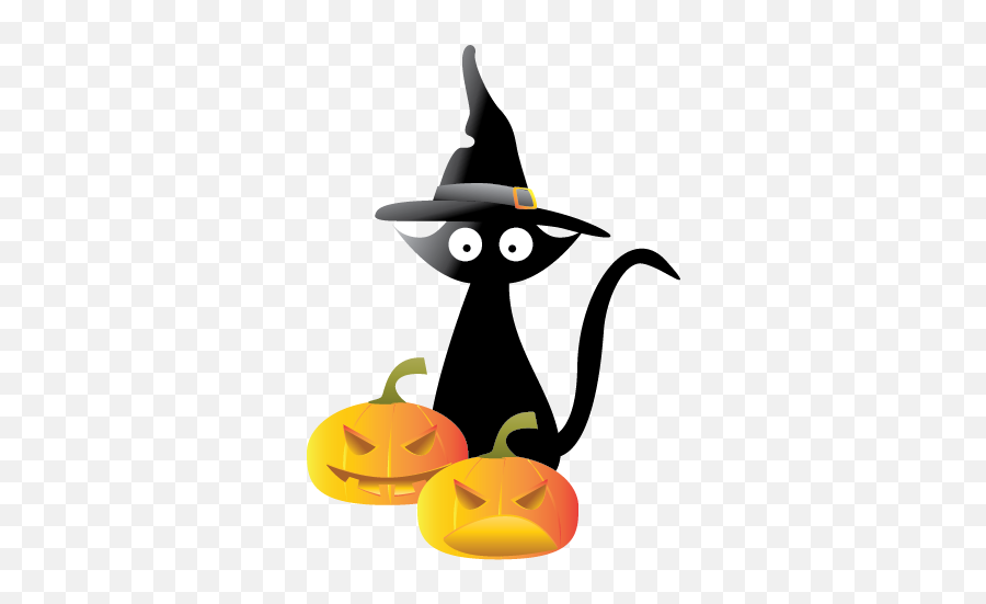 Cat Halloween Hauted Pampkins Scary Emoji,Halloween Cat Png